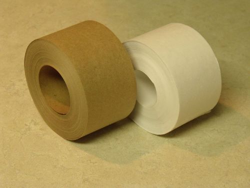 100 foot combo pack water activated white kraft &amp; tan kraft paper tape for sale