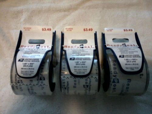 3 usps ready post clear packaging tape dispensers! ~ new! ~ 25% off retail! for sale