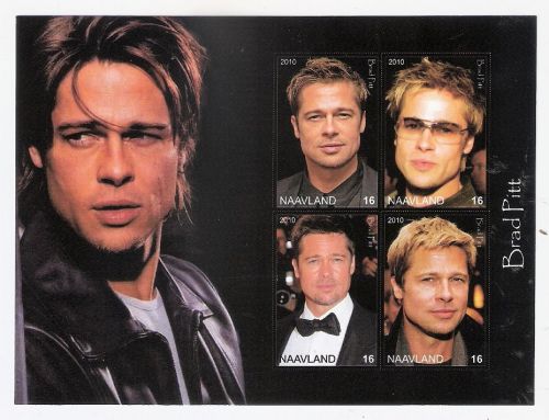 Famous People &#034;Brad Pitt&#034; 2010  Imperf. sheet  of  4 stamps MNH