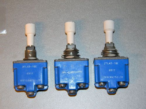 Aircraft avionics locking toggle switch set of 3pcs made in usa by micro, 15a for sale