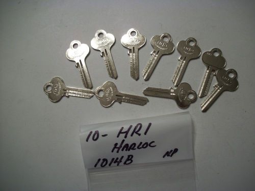 Locksmith LOT - 10 Uncut Key Blanks for HARLOC Locks, HR1, 1014B
