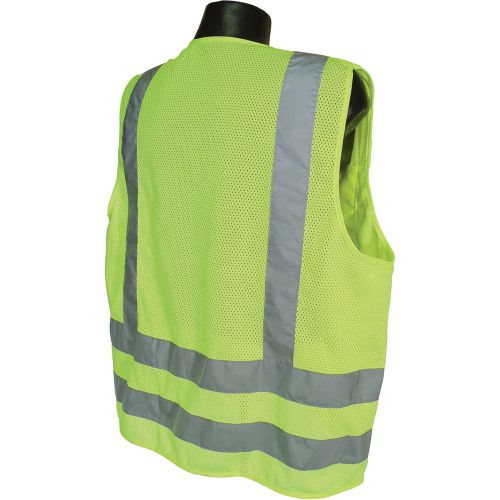 Radians Class 2 Six-Pocket Mesh Safety Vest-Lime Large #SV8GML