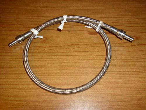 SWAGELOK 1/4&#034; x 24&#034; STAINLESS STEEL BRAIDED PTFE HOSE SS-4BHT-24