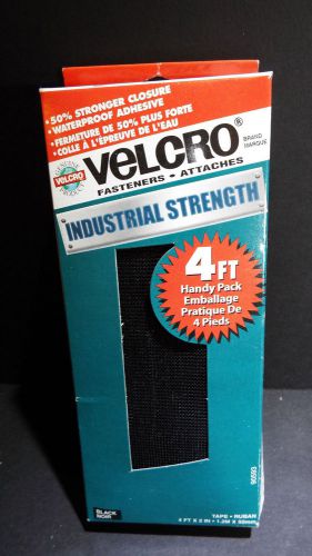 Velcro 90593 Industrial Strength Tape, Waterproof Adhesive 4ft  Black