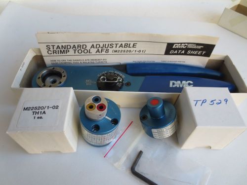 Daniels Crimping Tool Kit DMC AF8 Crimper TH1A &amp; TP529 Turret Head * Unused *