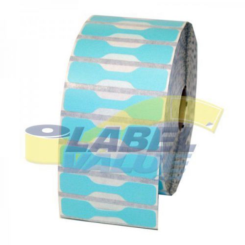 Zebra Compatible LV-10010064 Blue Jewelry Labels - Barbell Style
