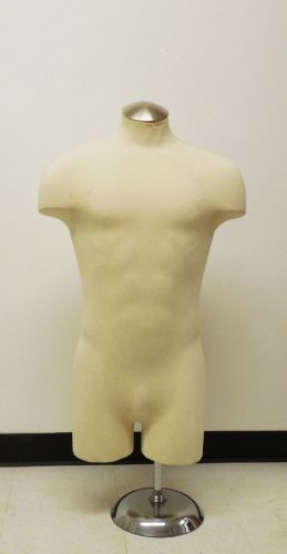 Soft Form Male Mannequin Torso, Display, Headless, Dress Form, Tailor Form, Man