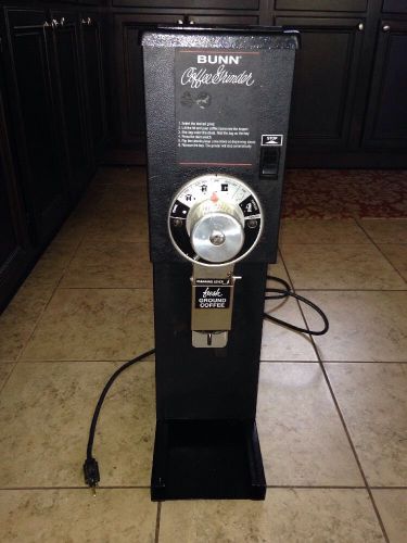 BUNN-O-MATIC BLACK GOURMET COFFEE GRINDER - COMMERCIAL HEAVY DUTY TURKISH GRIND