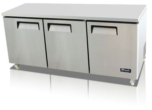 New migali c-u72r commercial undercounter refrigerator 3 door nsf 32.8 cu.ft for sale
