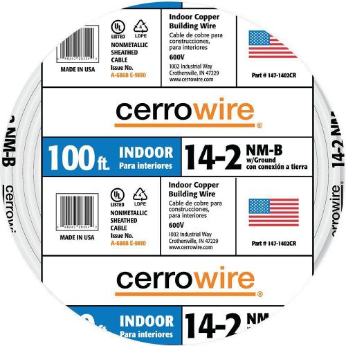 Southwire indoor real romex copper wire 14/2 type nm-b 250 ft roll new!! for sale
