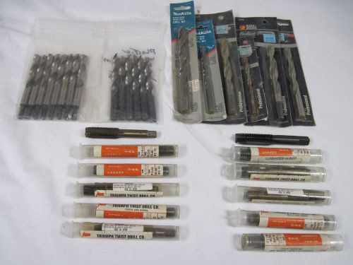 32 misc drill bits-black &amp; decker, makita, triumph 3/8&#034;, 5/8-11, 9/16-18 etc ao for sale