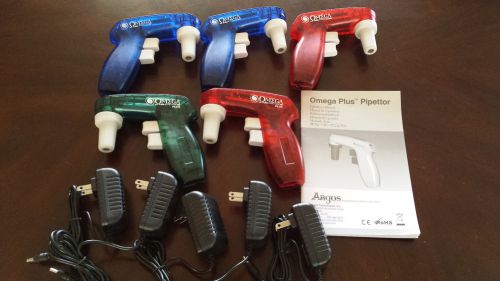 5 OMEGA PIPETTORS, CHARGERS &amp; MANUAL