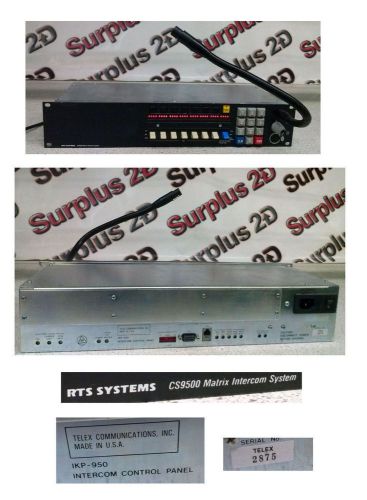 Telex IKP-950 RTS CS9500 Communication Matrix Intercom System Control