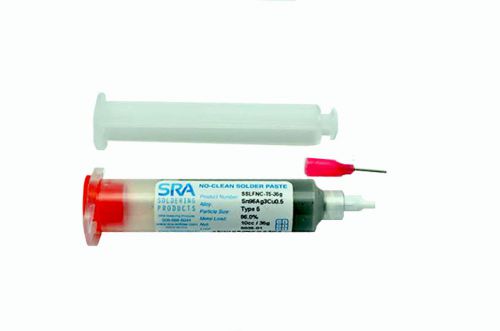 SRA SAC 305 Lead Free Solder Paste T5 - 35 Grams in a 10cc Syringe