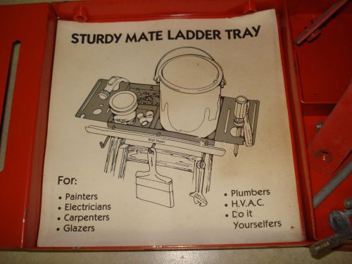 LADDER TOP TRAY MATERIALS- BRUSH - PAINT - TOOL HOLDER - Sturdy Mate Ladder Tray
