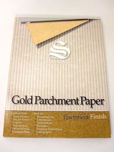 1 box NOS Southworth Gold Parchment Finish Paper 8.5x11 24 lb heavy 80 sheets