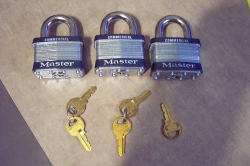 Master lock 5ka commercial padlock keyed alike qty 4 - 1&#034; shackle height for sale
