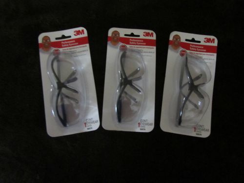 3m performance safety glasses eyewear protection 90974 black frame - set of 3 for sale