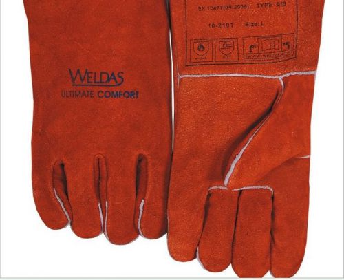 Weldas High Heat Welding Heavy Duty Cowhide Leather Gloves 10-2101 CE certified
