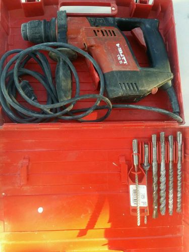 Hilti TE5- Corded Hammer Drill With 5 Bits &amp; Case   **  GOOD, WORKING  **