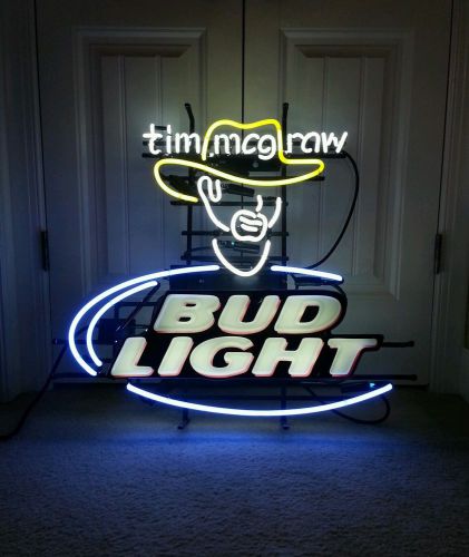 Tim mcgraw bud light neon lights sign!!! for sale