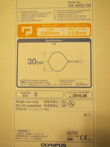 10 olympus endotherapy 30 mm blue loop ligating device  # hx-400u-30 exp. 8/16 for sale
