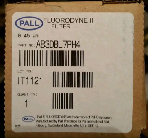 Pall AB3DBL7PH4 Fluorodyne II Filter .45um New