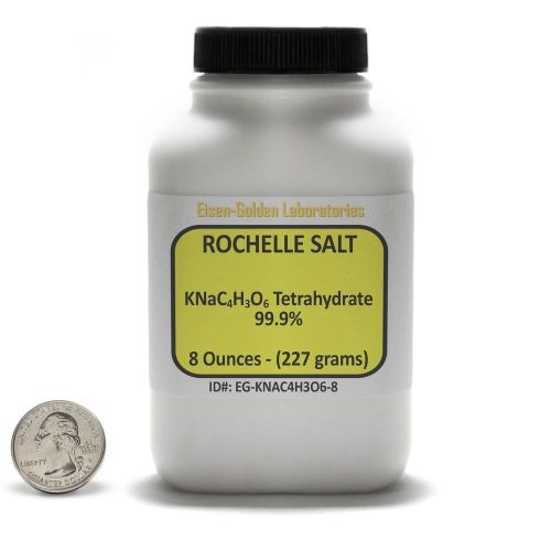 Potassium Sodium Tartrate [Rochelle Salt] 99.9% USP Grade 8 Oz in a Bottle USA