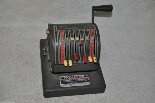 Vintage Paymaster Series 400 Hand Crank Operated Check Writer &amp; Protector