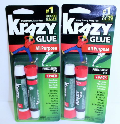 Super glue krazy glue, 4 pack krazy glue instant one drop applicator .07 oz each for sale
