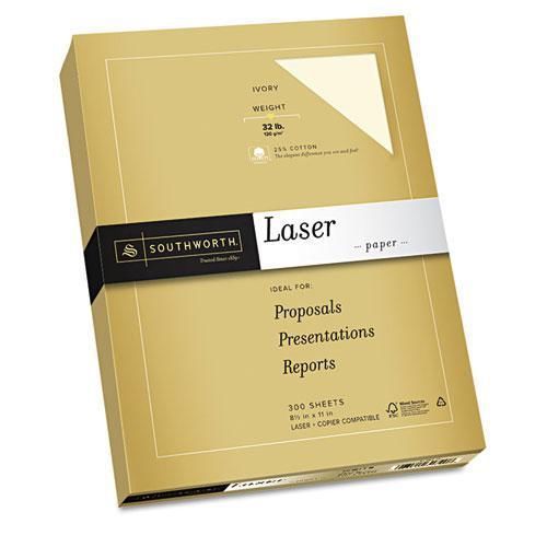 NEW SOUTHWORTH 348C 25% Cotton Premium Laser Paper, White 97, 32 lb., Smooth,