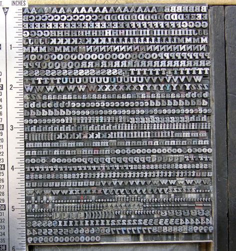 Letterpress Metal Type, Cooper Black, 14 Point
