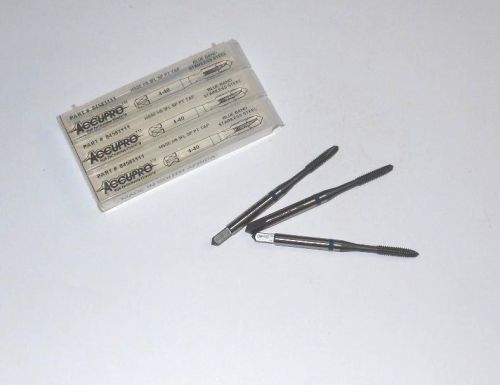 Spiral point plug taps #4-40 h5 3fl hsse oxide unc blue band qty 3 &lt;1951&gt; for sale