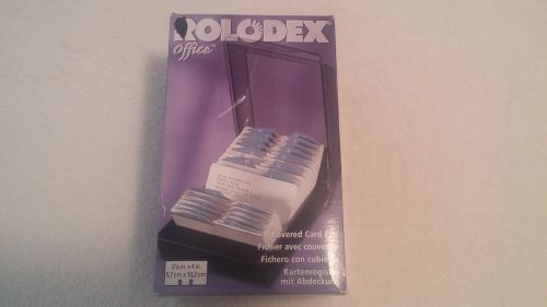 Rolodex Office Covered Card File 67011 Black 500 Cards Included