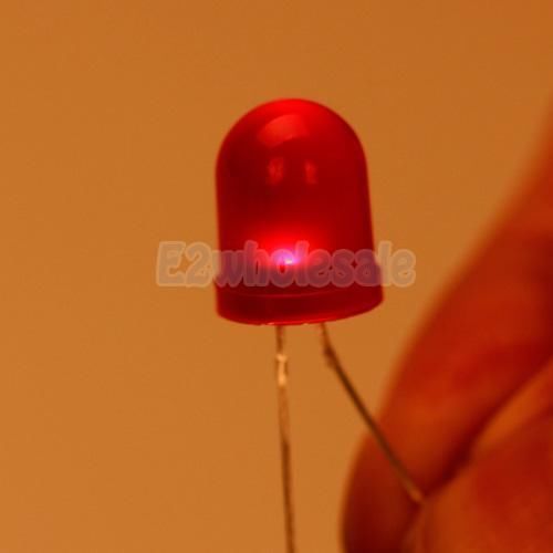 20pcs 10mm red emitting diode light bright led lamp bulbs 26mm and 28mm pin for sale