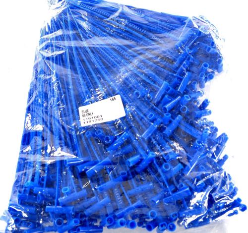 Office lot of 250 blue plastic 12&#034; cable wrap wire zip tie security seal nylon for sale