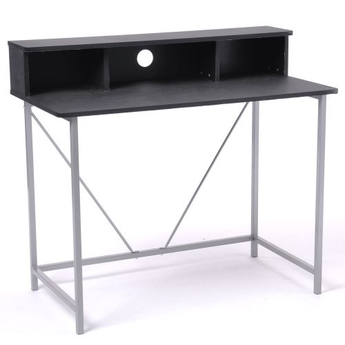 Black office/computer desk  furniturer, teen&#039;s bedroom, wood &amp; fabric for sale