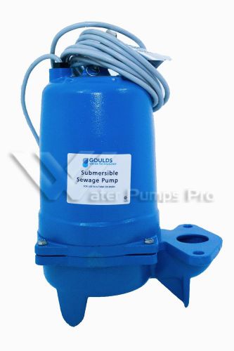 New goulds ws0712bf 3/4 hp 230 volts submersible sewage pump 1 ph for sale