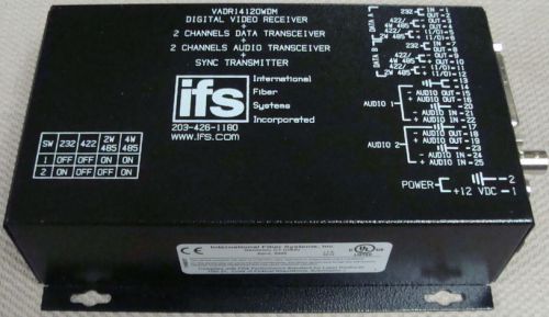 Ifs vadr14120wdm dg video receiver 2 ch data trcv 2 ch audio sync transmite for sale