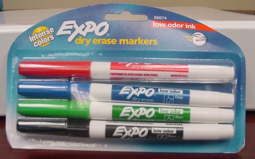 EXPO Dry Erase Markers 4 Pack Fine Tip #86674