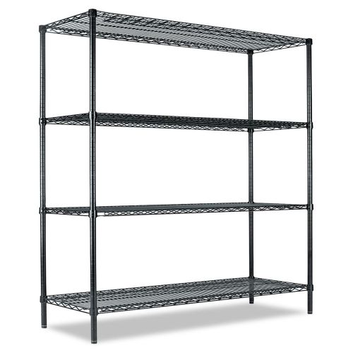 4-Shelf All-Purpose Green Wire Shelving Starter Kit - 48&#034; x 18&#034; x 72&#034;  533419AB