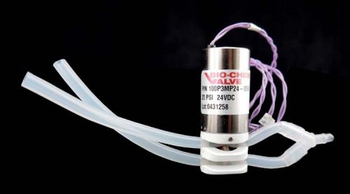 New bio-chem 100p3mp24-05s 20psi 24vdc inline pinch 2-way vacuum solenoid valve for sale