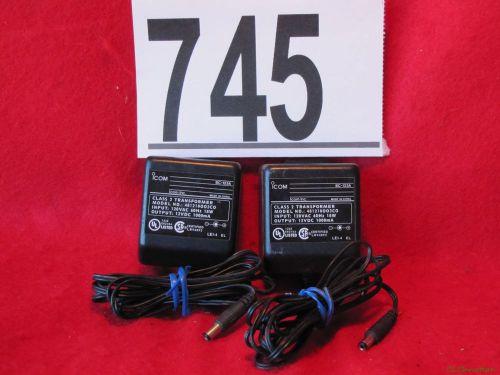 Lot of 2 ~ ICOM BC-123A AC Adapters / Class 2 Transformer ~ 481210OO3CO ~ #745