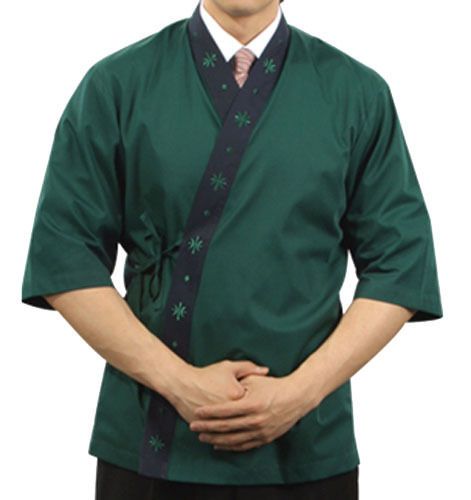 green chef jackets coat sushi restaurant bar clothes uniform japanese women men