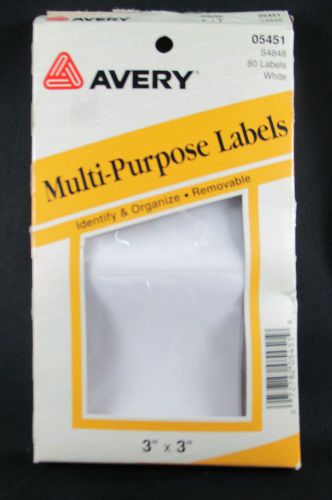 Avery Multi-purpose Removable labels—80 labels each  3 x 3