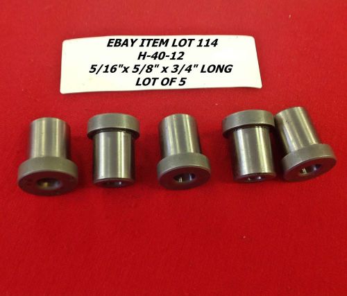 Acme h-40-12 head press fit shoulder drill bushings 5/16&#034; x 5/8&#034; x 3/4&#034; lot of 5 for sale