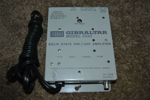 Jerrold Gibraltar Model 4330 Solid State VHF/UHF TV/FM AMPLIFIER MINT COND!!!