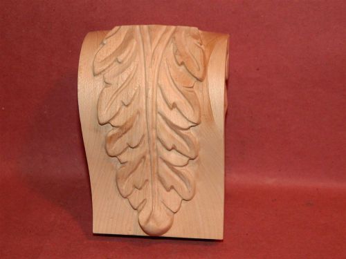 Acanthus Solid MAPLE Wood Corbel Carving  NEW 5 1/8&#034; T x 3 1/2&#034; W x 2 3/8&#034; D