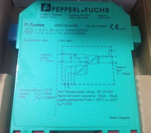 NEW IN BOX PEPPERL+FUCHS TRANSFORMER BARRIER KFD2-CD-EX1.32  ALL NEW
