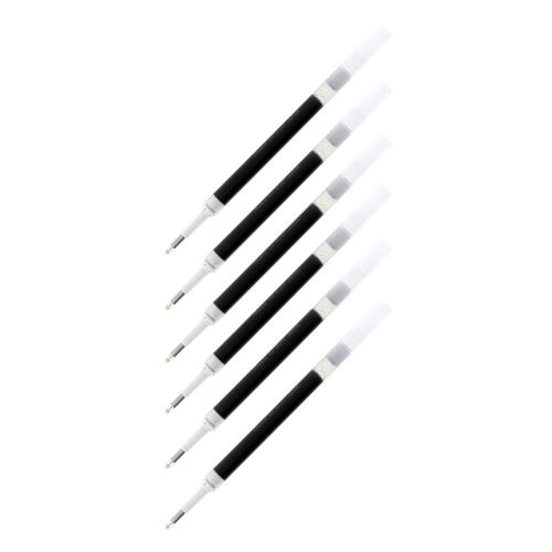 Pentel HyperG Gel Ink Roller Ball Pen Refills, Fine Point, Black Ink, Pack of 6